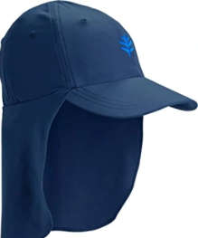 Baseball cap with neck flap