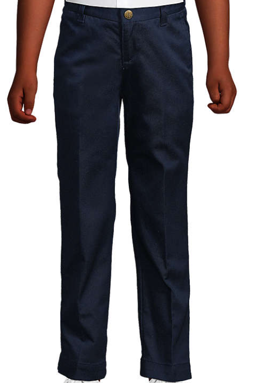 School Uniform Juniors Perfect Fit Plain Front Stain Resistant Pant