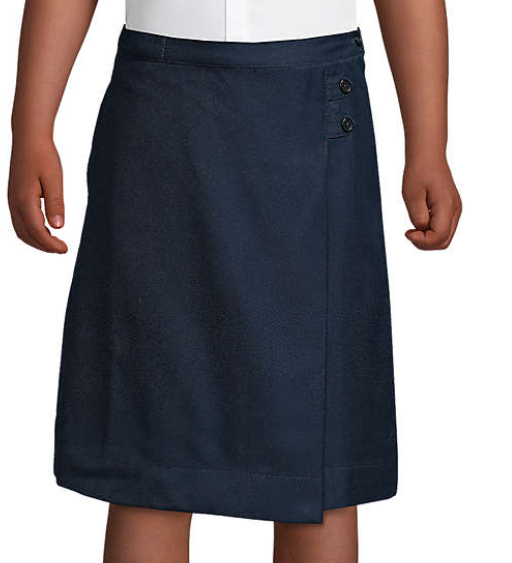 School Uniform Womens Solid A-line Skirt Below the Knee